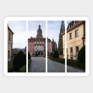 Walbrzych, Poland - Projekt Riese, Ksiaz castle. The germans bored here hundreds meters of underground tunnels during WW2. It is located in the Walbrzyski Foothills Sticker